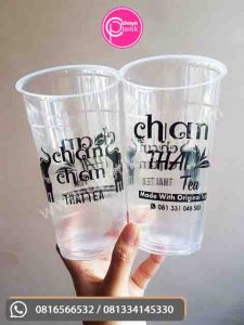 sablon gelas 22 oz thai tea 