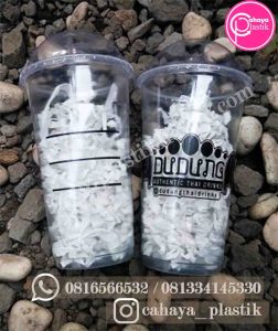 sablon gelas plastik jumbo 