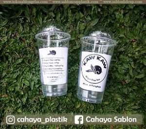 sablon gelas plastik malang