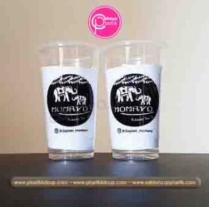 toko sablon gelas plastik 22 oz