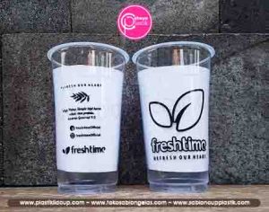 sablon cup plastik 22 oz di Malang