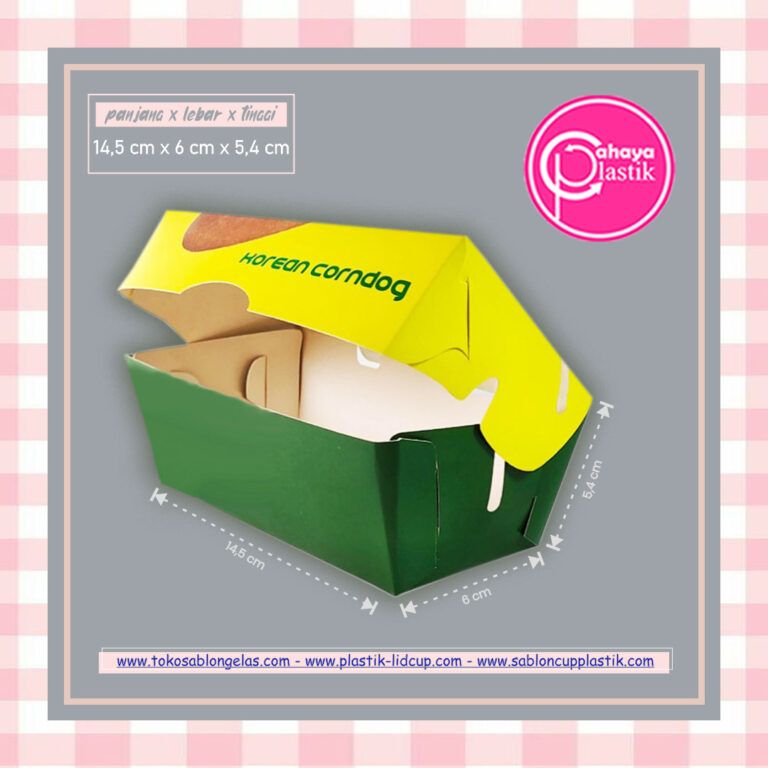 Printing Paper Lunch Box Corndog FOOD GRADE Cahaya Plastik Malang